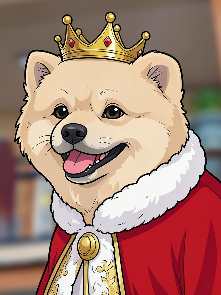 Beispiel nachher: Spitz als König, Illustration