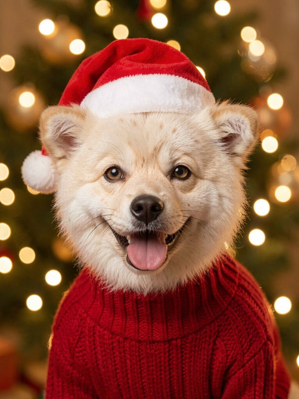 Beispielportrait: Hund im Kostüm Weihnachten