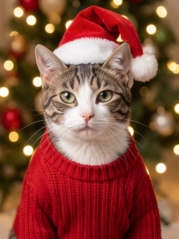 Beispielportrait: Katze im Kostüm Weihnachten